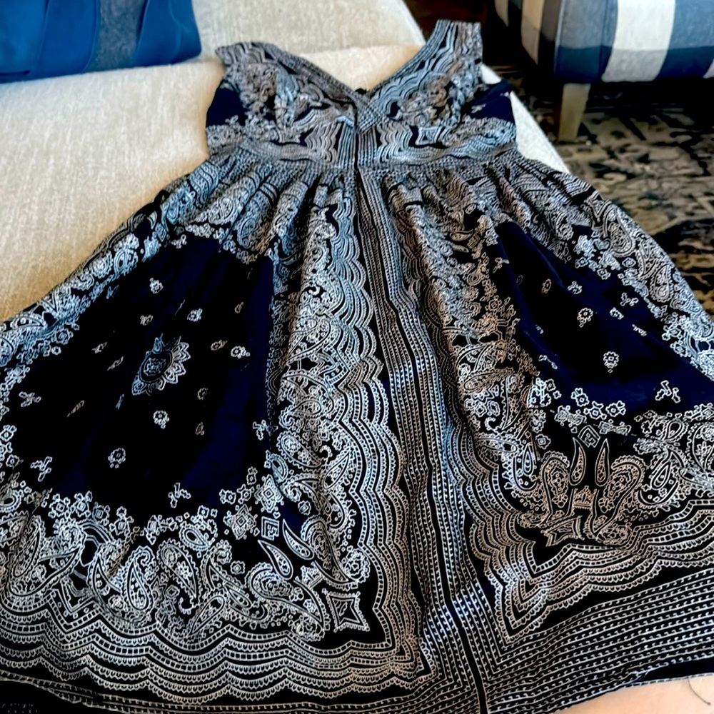 Blue Plate Cotton Dress Size S